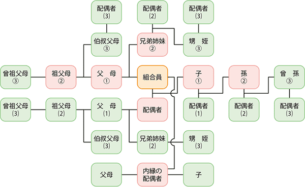 三親等内親族図